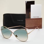 Tom Ford Sunglasses Nickie Rose Gold Green Gradient Butterfly TF0842 TF 842 28P