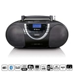 Lenco Kannettava DAB+- ja FM-radio CD-kasetilla ja Bluetoothilla Musta