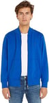 Tommy Hilfiger Men's Cardigan Baseball Collar with Zip, Blue (Ultra Blue), M