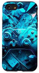 Coque pour iPhone SE (2020) / 7 / 8 Esthétique Graphique Jeu Vidéo Bleu Jeux Adolescents