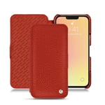 Housse cuir Apple iPhone 13 mini - Rabat horizontal - Orange - Cuir grainé - Neuf