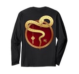 Zen Taiji Lucky Money Red Pocket Snake Year Pj ART ON BACK Long Sleeve T-Shirt