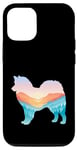 Coque pour iPhone 12/12 Pro American Eskimo Dog Nature Randonnée Chien Sunrise Adventure