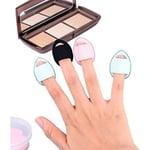 5 st fingerpuderpuffbandhandtag smink minipuderpuff foundationssvamp mineralpuder vått torrt sminkverktyg