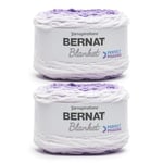 Bernat Blanket Perfect Phasing Dark Orchid Cake Yarn - 2 Pack of 10.56oz/299.37g - 100% Polyester - #6 Super Bulky - 220 Yards for Knitting, Crocheting, Crafts & Amigurumi, Chunky Chenille Yarn