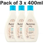 Aveeno Baby Hair &Body Wash for Sensitive Skin Daily Care Newborn Pack 3 x 400ml