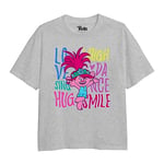 Cotton Soul Trolls Poppy Love Laugh Sing Girls T Shirt, Heather Grey, 5-6 Years