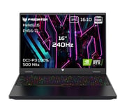 Acer Predator Helios 16 PH16-72-99UU, Ordinateur Portable Gaming 16" WQXGA IPS 240 Hz, PC Portable Gamer (Intel Core i9-14900HX, RAM 32Go, 2To SSD, NVIDIA GeForce RTX 4080, Windows 11) - Noir