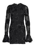 3D Mesh Tight Mini Dress Kort Klänning Black ROTATE Birger Christensen