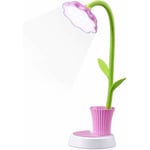 Transformez la chambre de votre enfant avec notre lampe de bureau rose créative – Lampe de table led rechargeable, à intensité variable et