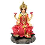 alikiki Statue Indienne de la déesse Laxmi – 22,5 cm de Haut, Idole hindoue, Sculpture Lakshmi, Cadeau de Diwali pour décoration Indienne Pooja pour Maison, Bureau, Temple, autel, puja, Pendaison de