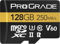 Carte Microsd V60 (128 Go) ¿ Testé Pour Les Appareils À Carte Sd Pleine Taille | Jusqu'À 250 Mo/S En Lecture, 130 Mo/S En Écriture De