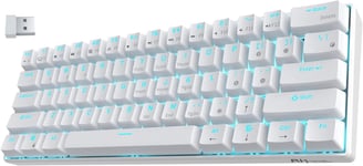 RK61 Wireless Mechanical Keyboard, 60% Compact Bluetooth, Hot Swappable Blue Swi