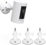 Lot de 3 supports pour caméra Stick Up Cam/Pro/Indoor Cam/Wyze Cam/Eufy Cam/Arlo, compatible avec toutes les caméras avec trous filetés standard 1/4 (blanc)