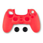 Spartan Gear - Controller Silicon Skin Cover And Thumb Grips (compatible With Playstation 4) (colour: Red)