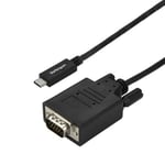 StarTech.com Câble adaptateur USB-C vers VGA de 3 m - Câble USB Type-C vers VGA en noir - 1920 x 1200 - Adaptateur vidéo externe - RTD2166 / RTS5404 - USB-C - VGA - noir - pour P/N: TB4CDOCK