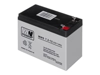 Mpl Mw Power Mws 7.2-12 Ups Batteri Bly-Syre-Batteri Vrla Agm Vedligeholdelsesfri 12 V 7,2 Ah Sort, Grå