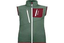 ORTOVOX Femme Fleece Grid W Veste sans manche, Vert forêt, M EU