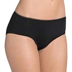 Sloggi Women's Sloggi Feel Sensational Midi Boxer Briefs, Black (Noir), UK 14 (Manufacturer size: EU 42)