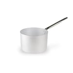 Barazzoni Spa, Casserole haute 1 manche ø24 cm, aluminium professionnel pur à 99,5%, convient également pour les plans à induction, fabriqué en Italie