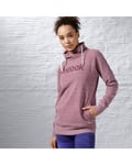 Reebok Womens Elements Logo Cowl Neck Sweatshirt - Rebel Berry - XXS