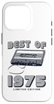 Coque pour iPhone 16 Pro Retro Best of 1975 Mixtape Vintage 50th Birthday Design