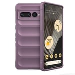 Purple Tpu + Flannel Phone Case On Yhteensopiva Google Pixel 7 Pron Kanssa