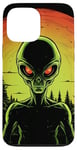 Coque pour iPhone 13 Pro Max Tête d'extraterrestre verte mignonne visage OVNI || Alien