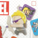 TOMY, Porte clé Figurine MARVEL avec deux Stikers - HAWKEYE, échelle , T8884A