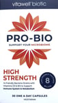 Pro-Bio High Strength 8 Billion CFU 30 X  Capsules Acidophilus + Vit D3 & B12