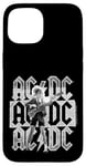 Coque pour iPhone 15 AC/DC Stacked Logo Angus Young Photo par Michael Putland