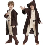 4-12 år Barn Pojkar Star Wars Obi-Wan Kenobi Jedi Knight Kostym Bokvecka Dag Fancy Dress Halloween Party Uniform Robe Byxor Bälte Cosplay Kläder 7-9 Years