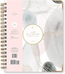 Bright Day Calendars La Lune Pink Abstract Non-Dated Monthly Weekly Planner...