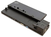 Lenovo Pro Dock Noir - Stations d'accueil (Station d'accueil, USB Type-B, T450, T450s, T550, T440 (Intel Graphics), T440s (Intel Graphics), T440p, T540p, X240, L450, L440,..., Secteur, 90 W, Noir)