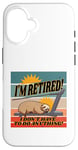 iPhone 16 Sloth treadmill relaxed eyes closed humorous retirement lazy Case