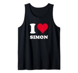 Red Heart I Love Simon Tank Top