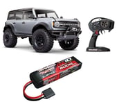 Traxxas 92076-4 TRX-4 2021 Ford Bronco 1/10 Robot Tqi + TRX 3S Lipo Argent