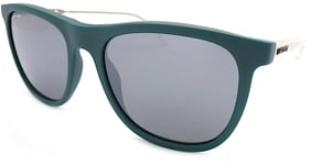 Lacoste Sunglasses Matte Green Crystal Clear with Silver Mirror Lenses L863 315