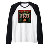 Christmas Stockings Hung by the Fireplace Raglan Baseball Tee