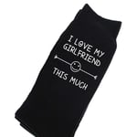 60 Second Makeover Limited Mens I Love My Girlfriend This Much Black Calf Socks Valentines Day Boyfriend Birthday