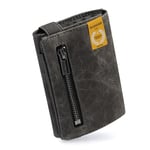 GUGGIARI® Portefeuille en Cuir de Qualité pour Homme – Porte Feuille Souple avec Porte Carte Bancaire et Porte-Monnaie - Porte Carte de Crédit Compact avec Protection RFID (Charcoal)