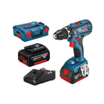 Perceuse-visseuse 18V gsr 18V-28 + 2 batteries 4Ah + chargeur + l-boxx Bosch 060186610H - Noir