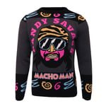 WWE Mens Macho Man Randy Savage Knitted Jumper - M