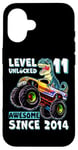 iPhone 16 Level 11 Unlocked T Rex Monster Truck Dinosaur 11th Birthday Case