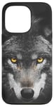 iPhone 13 Pro Wolf Lovers Black Wolf Wild Animal Lovers Wolf Illustration Case