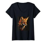 Womens Nice young jackal boy for jackals and African animals lovers V-Neck T-Shirt