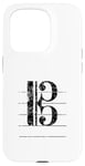 Coque pour iPhone 15 Pro Clef de Ténor (Noir Ancien) Trombone, Violoncello, Cello