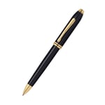 Cross Townsend Black Lacquer Pen With Smooth Ink, 23CT Gold Plated Appointments