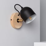 Lampe Murale Bois et Métal Acalco Noir