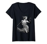 Womens ROARING 1920's Great, Gatsby Glamorous Woman Flapper V-Neck T-Shirt